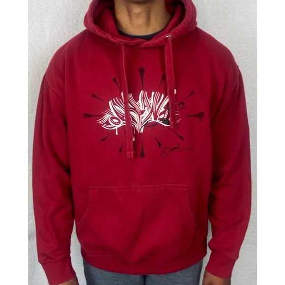 COTTON HERITAGE • Red/White Dime Graffiti Style Oakland Tree Graphic Hoodie, L - Picture 13 of 13